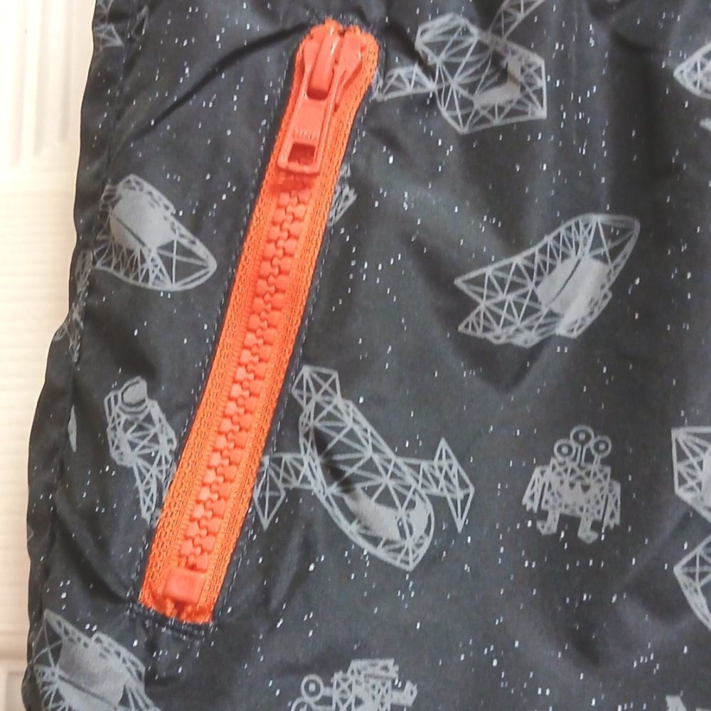 365 Kids, Garanimals,  windbreaker pants Size 7 Boys NWOT BLACK/GRAY/ORANGE - Picture 5 of 9